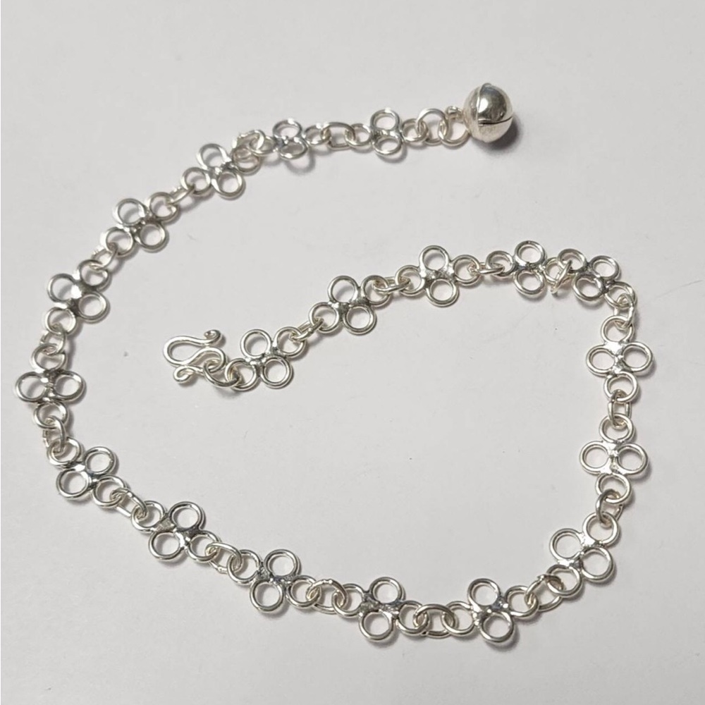 Pretty Silver 10” Anklet